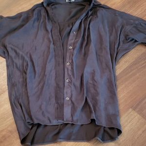 Express Gray Dress Top